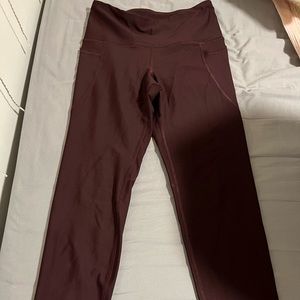 Burgundy old navy active leggings